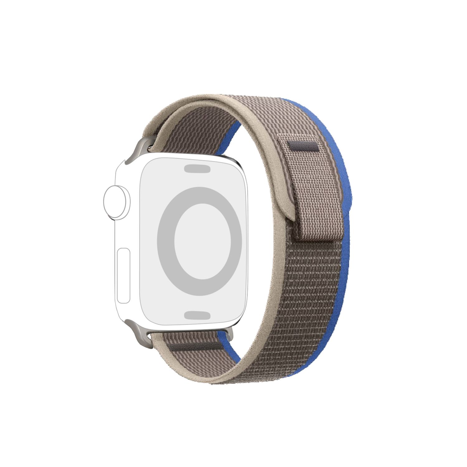 Grey and Blue Trail style loop strap for Apple Watch
