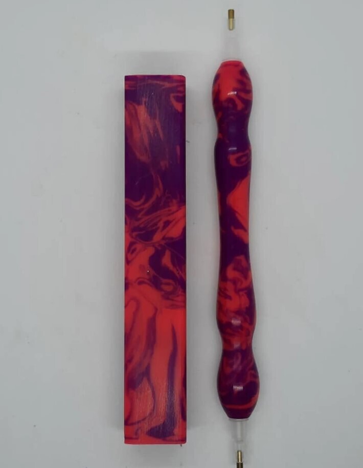 Pink and Purple - Handcrafted Custom Diamond Painting Pen