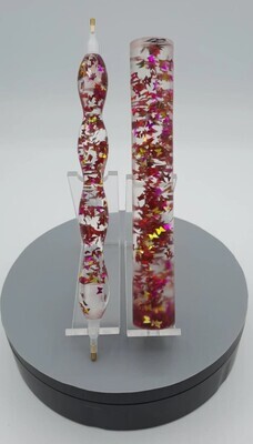 Pink Butterflies - Handcrafted Custom Diamond Painting Pen