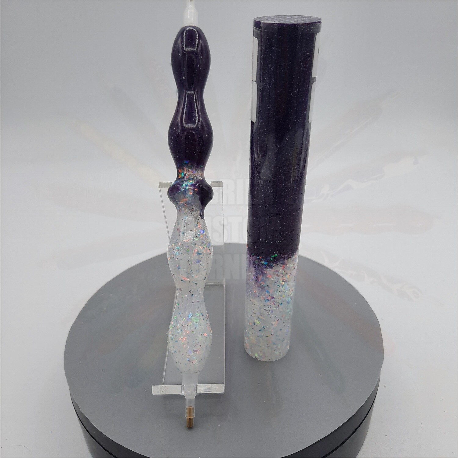 Custom Diamond Painting Pen - Thermal Mutations Purple to teal / Crown of Light Glitter