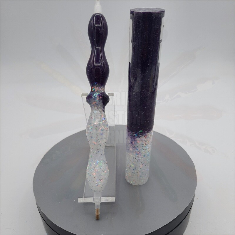 Custom Diamond Painting Pen - Thermal Mutations Purple to teal / Crown of Light Glitter