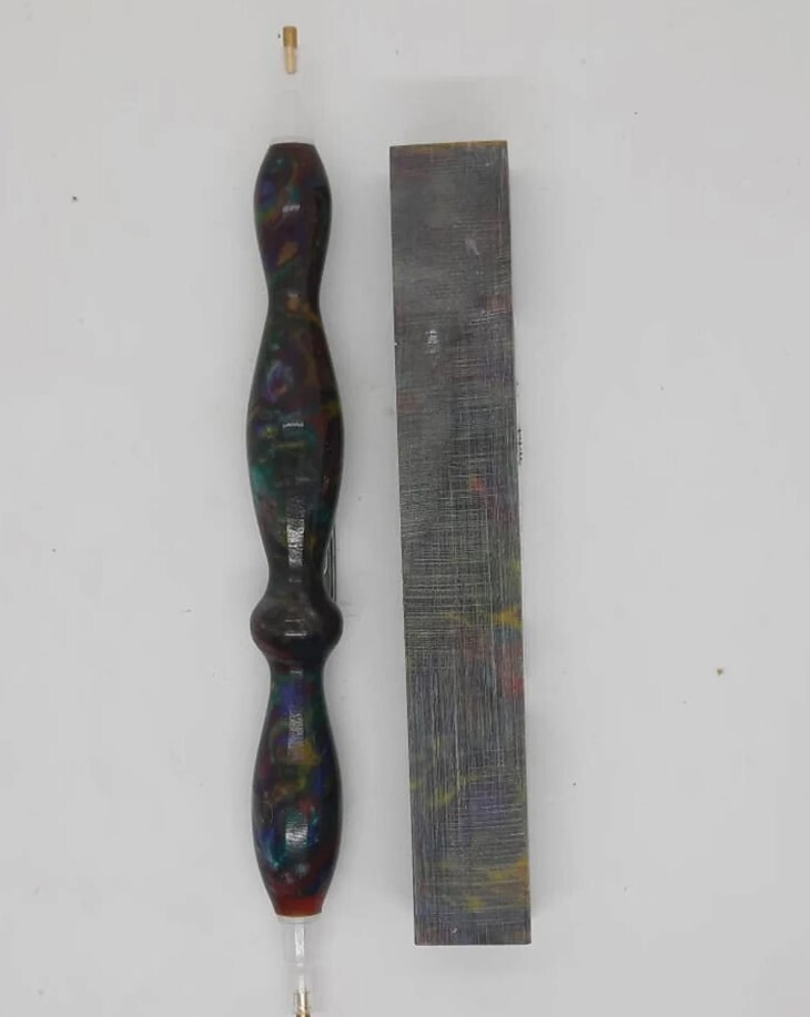 Circus Color Swirl  - Handcrafted Custom Diamond Painting Pen