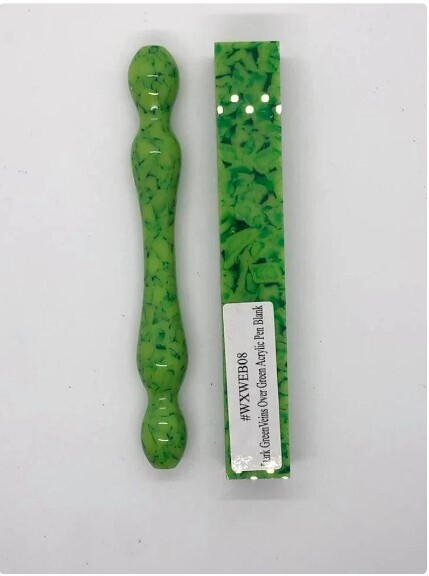 Dark Green Veins Over Green - Handcrafted Custom Diamond Painting Pen