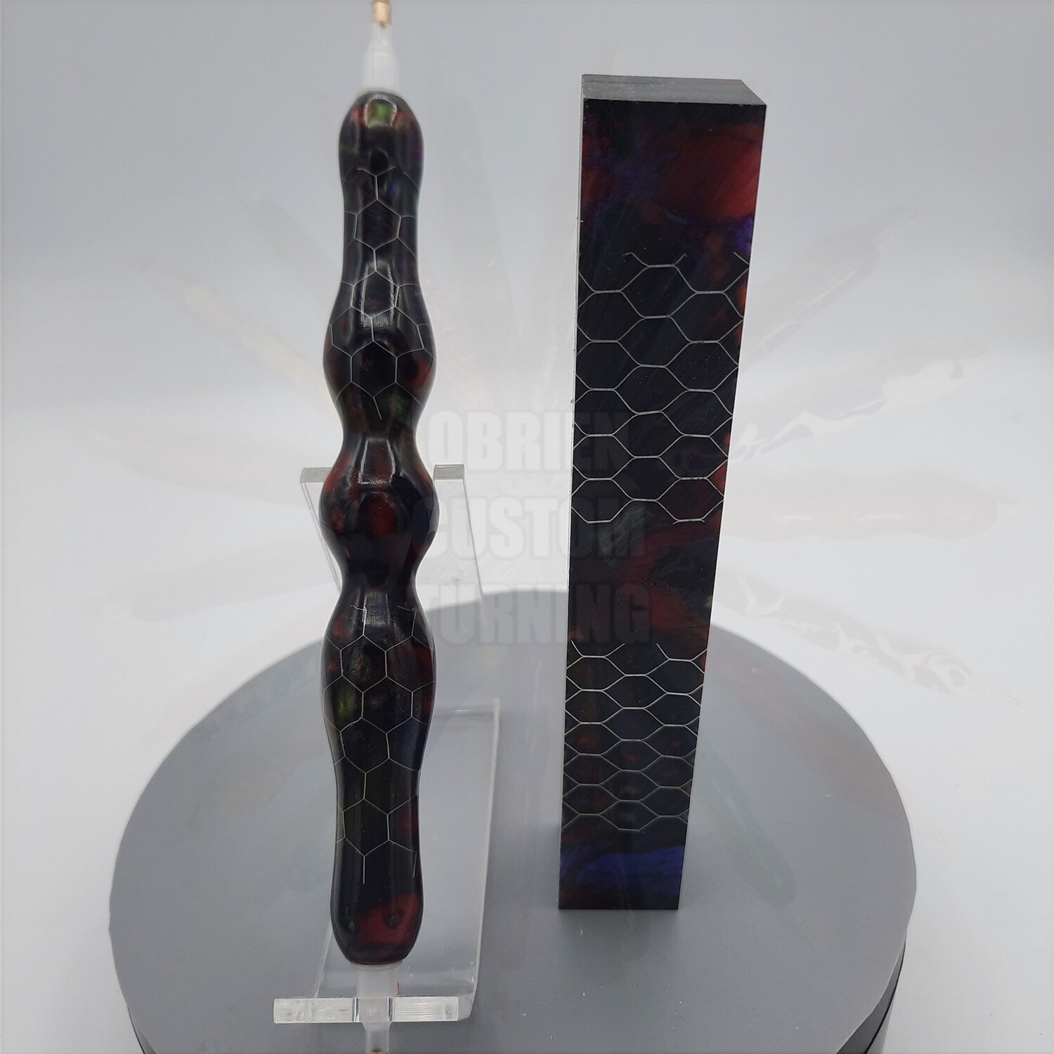 Cosmic Disco Honeycomb - Handcrafted Custom Diamond Painting Pen