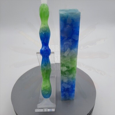 Endless Summer Blue and Green Rainbow - Handcrafted Custom Diamond Painting Pen