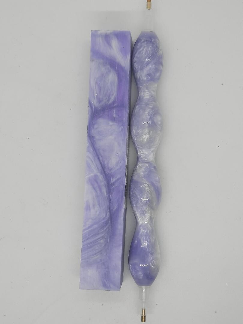 Lavender Mist Pearl Swirls - Handcrafted Custom Diamond Painting Pen