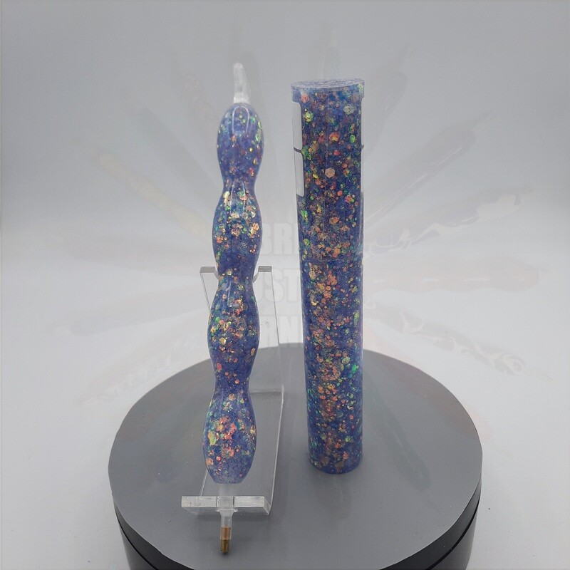 Lavender Fields Prismatic Glitter - Handcrafted Custom Diamond Painting Pen