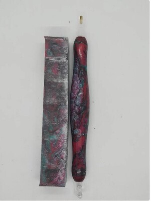 Minty Magenta Swirl - Handcrafted Custom Diamond Painting Pen