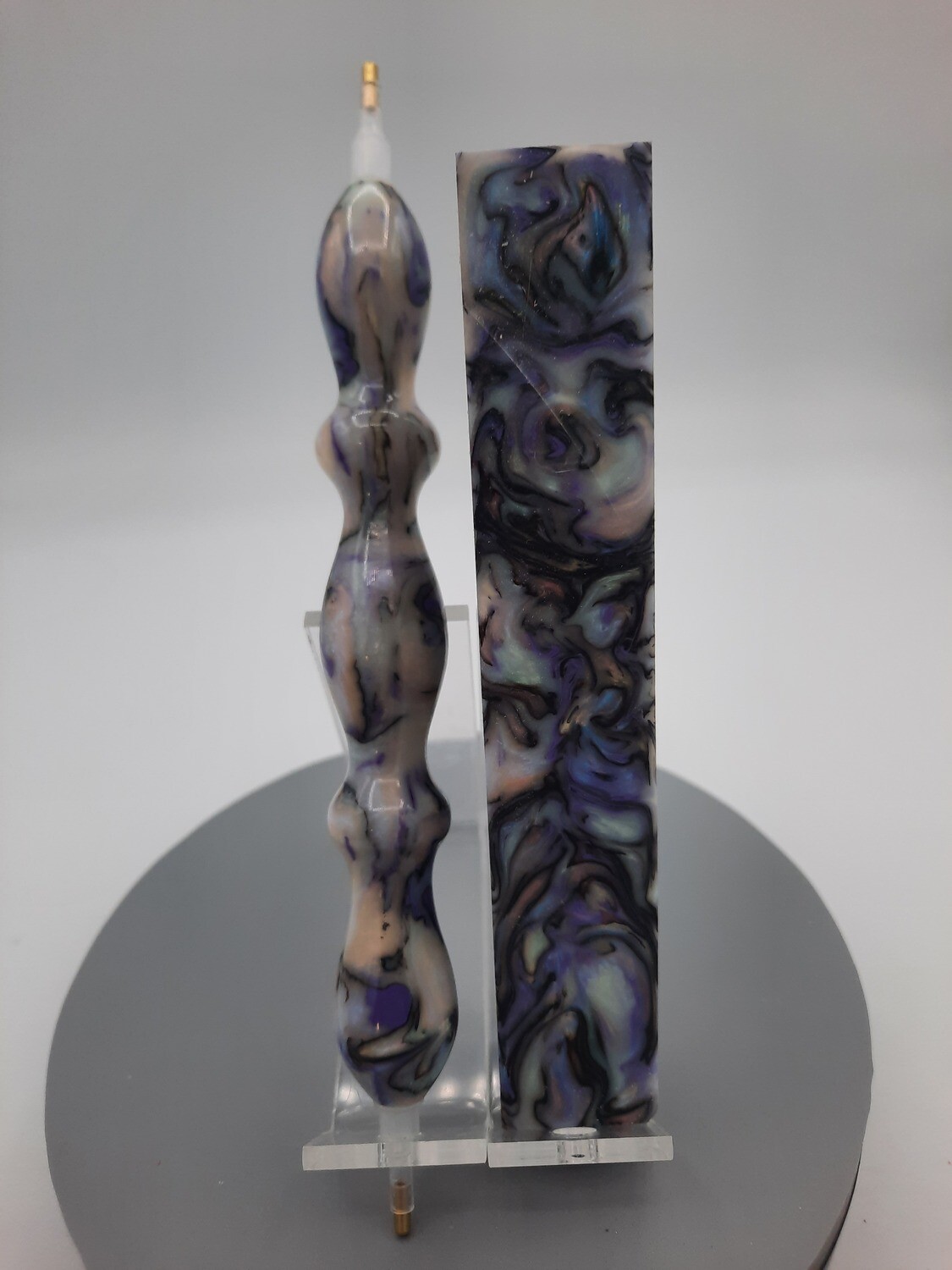 Mother of Pearl with Purple - Handcrafted Custom Diamond Painting Pen