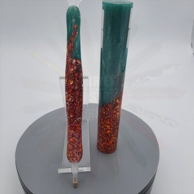 Mutations Aqua / Ring of Fire Glitter - Handcrafted Custom Diamond Painting Pen