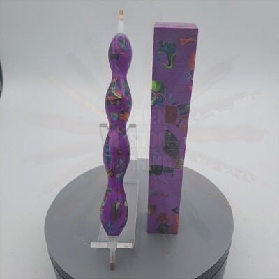 Jamaica Purple Mosaic Color Explosion - Handcrafted Custom Diamond Painting Pen