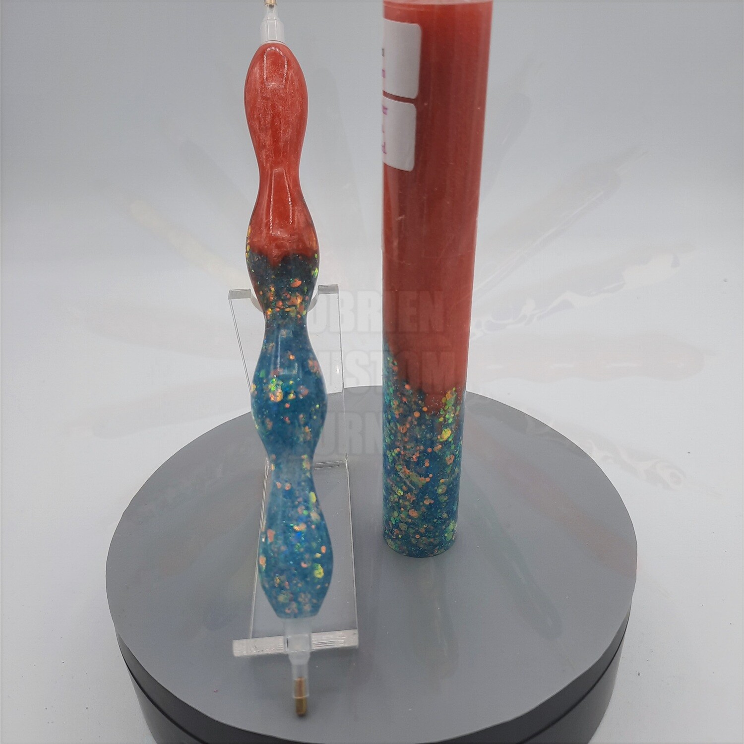 Mutations Orange / Blue Lagoon Glitter - Handcrafted Custom Diamond Painting Pen