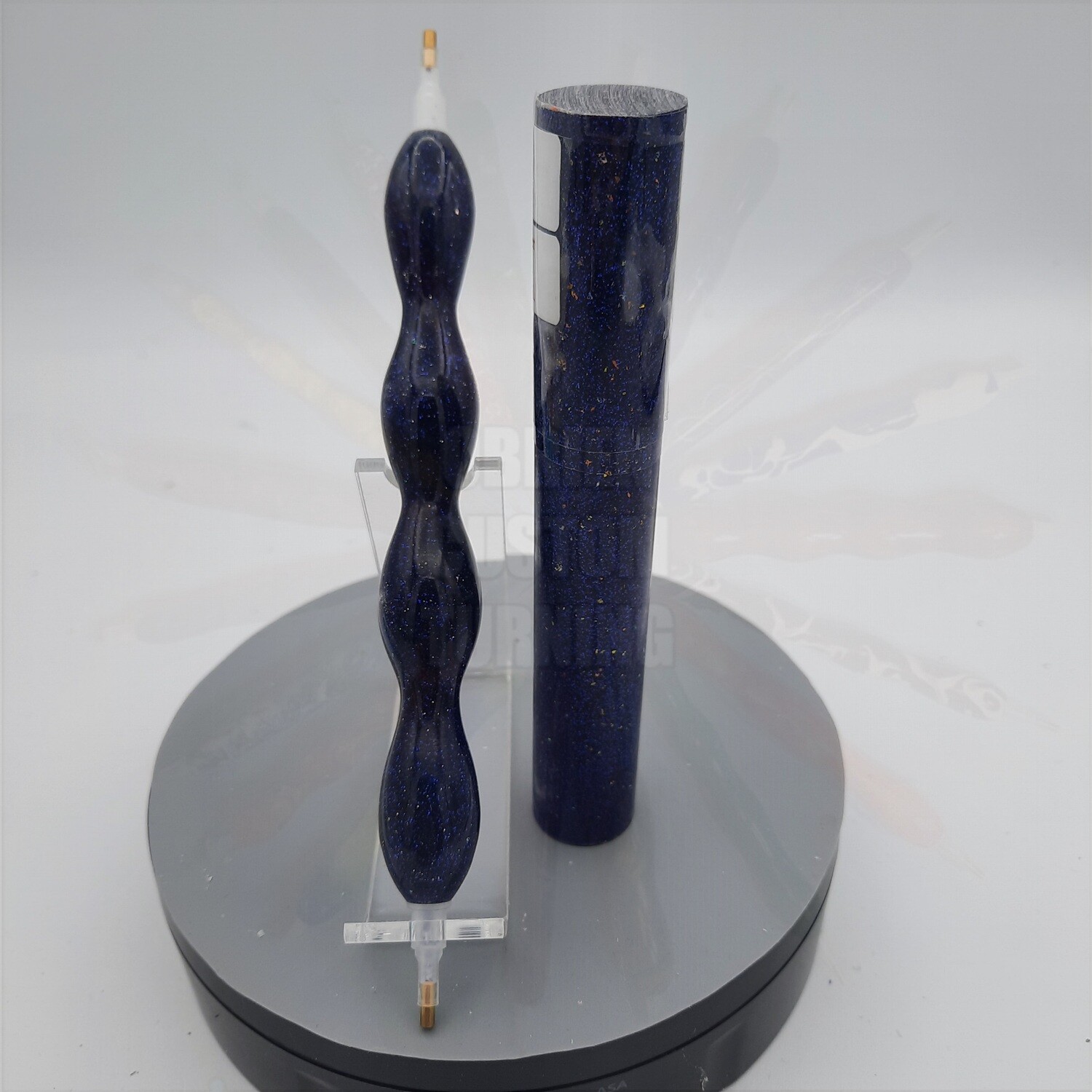 Midnight Blue Shimmer Glitter - Handcrafted Custom Diamond Painting Pen