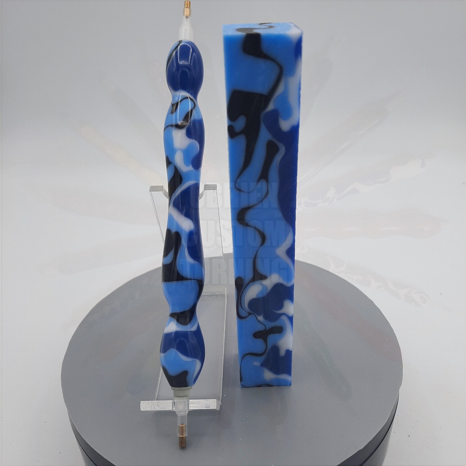 Ocean Camo - Handcrafted Custom Diamond Painting Pen