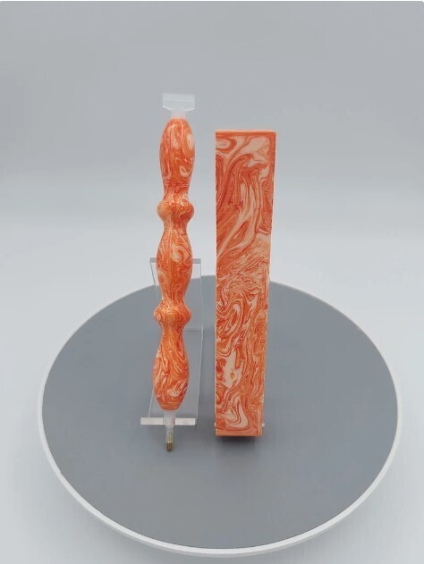 Orange Crush Lava Explosion - Handcrafted Custom Diamond Painting Pen