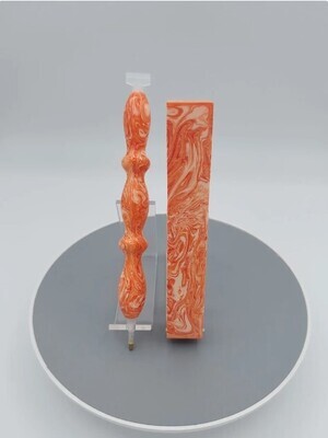 Orange Crush Lava Explosion - Handcrafted Custom Diamond Painting Pen