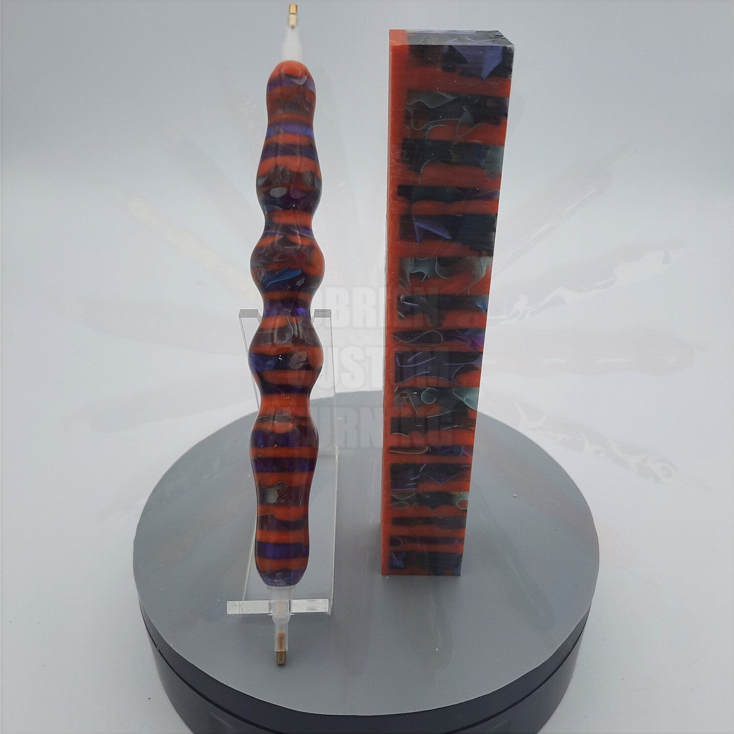 Orange Medley Stripe - Handcrafted Custom Diamond Painting Pen