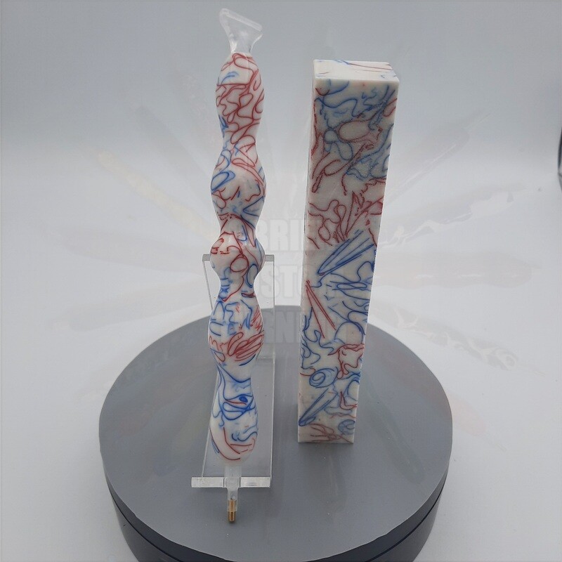 Patriotic Parade Ribbon - Handcrafted Custom Diamond Painting Pen