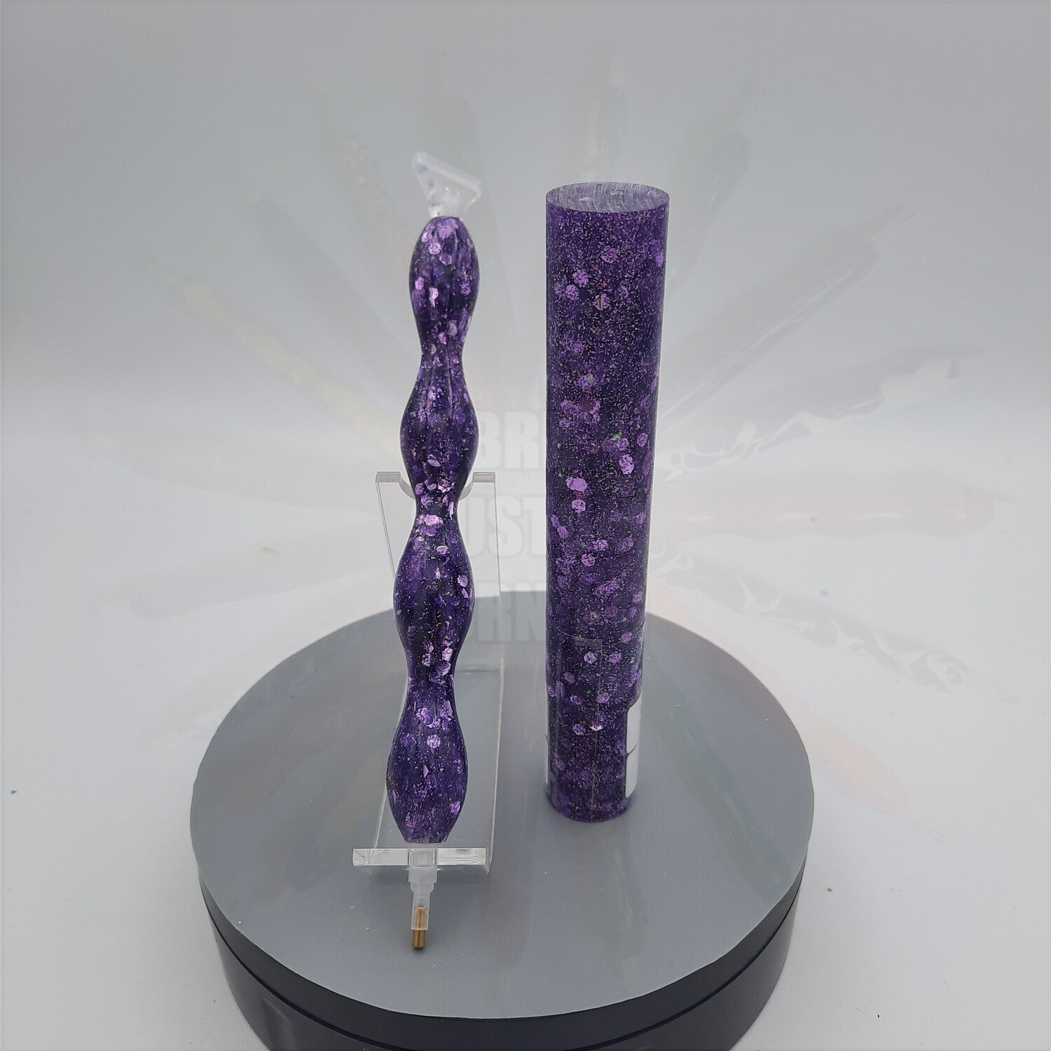 Heliotrope Glitter Plus - Handcrafted Custom Diamond Painting Pen