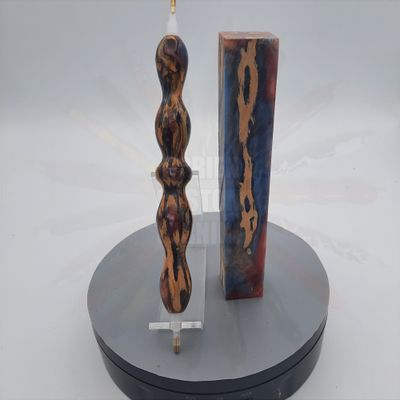 Multi Color Nebula Cholla Cactus - Handcrafted Custom Diamond Painting Pen