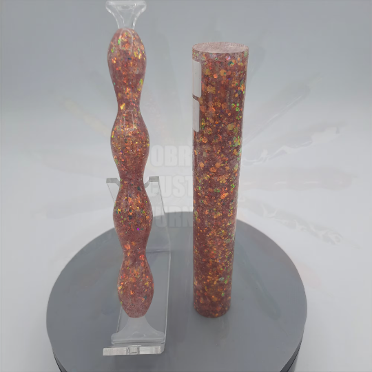 Pink Champagne Prismatic Glitter - Handcrafted Custom Diamond Painting Pen