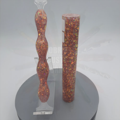 Pink Champagne Prismatic Glitter - Handcrafted Custom Diamond Painting Pen