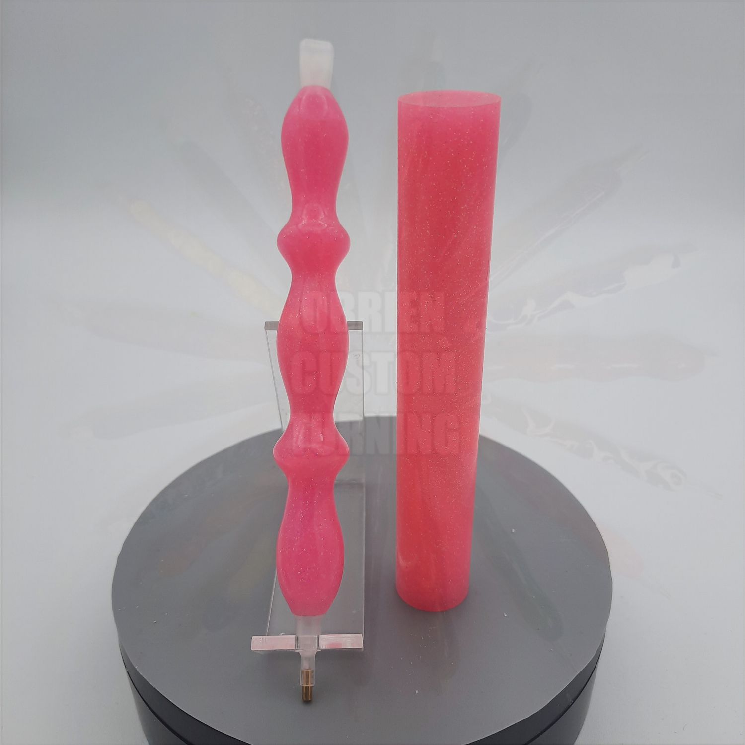Pink  Glow Glitter - Handcrafted Custom Diamond Painting Pen
