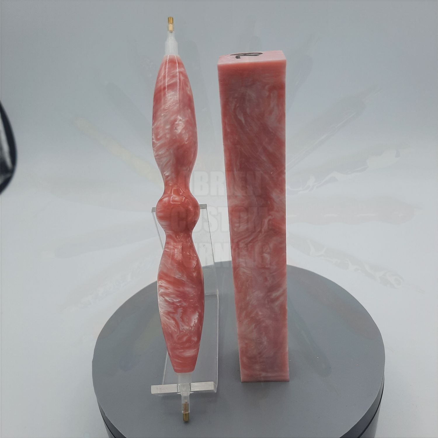 Pink Lady Mono Swirl - Handcrafted Custom Diamond Painting Pen