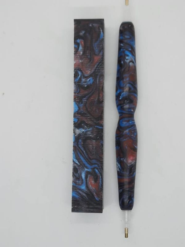 Psychadelic Ripple - Handcrafted Custom Diamond Painting Pen
