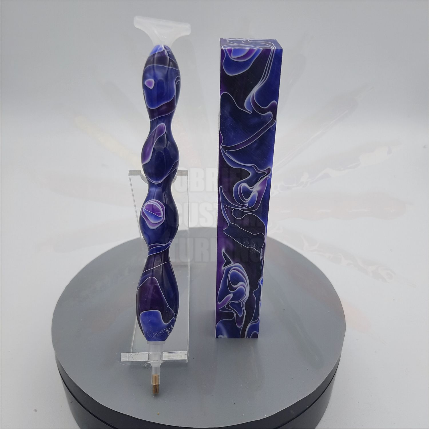 Purple and Lavender Swirl - Handcrafted Custom Diamond Painting Pen