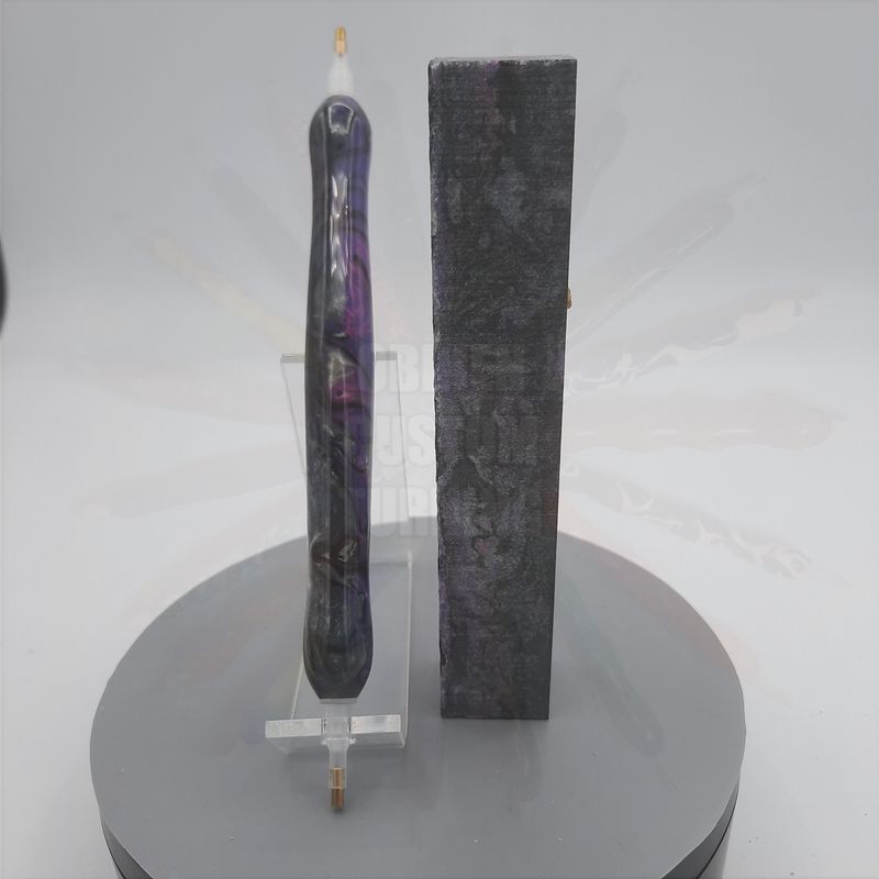 Purple Damascus - Handcrafted Custom Diamond Painting Pen