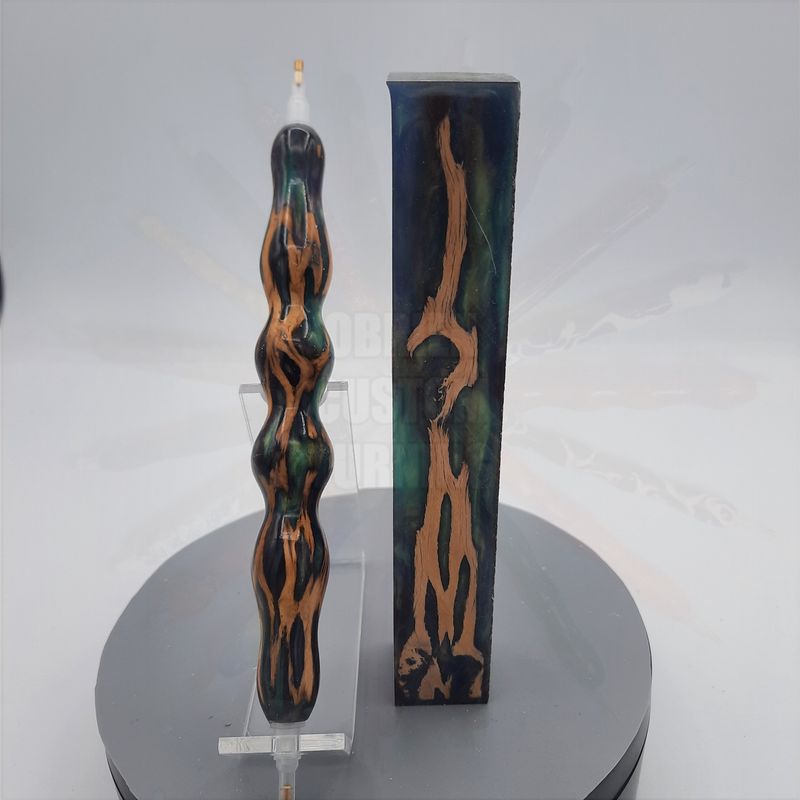 Purple Green Cholla Cactus - Handcrafted Custom Diamond Painting Pen