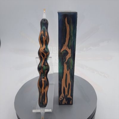 Purple Green Cholla Cactus - Handcrafted Custom Diamond Painting Pen