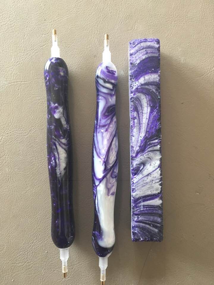 Purple Passion - Handcrafted Custom Diamond Painting Pen