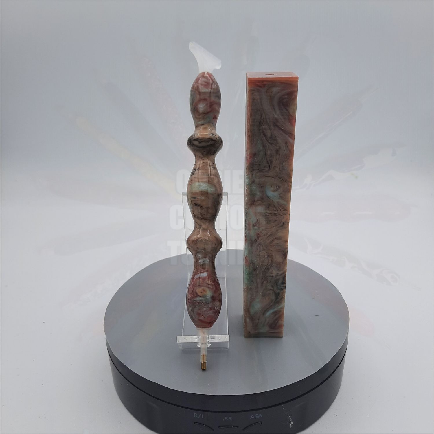Jasmine Gray Lava Explosion - Handcrafted Custom Diamond Painting Pen