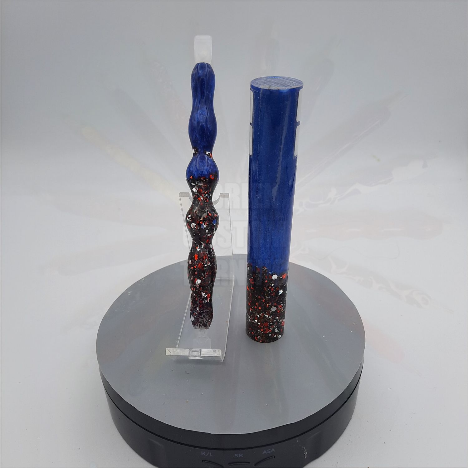 Mutations Blue / Black Widow Glitter - Handcrafted Custom Diamond Painting Pen