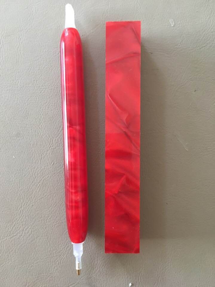 Rage Red (Silk Ruby Red) - Handcrafted Custom Diamond Painting Pen