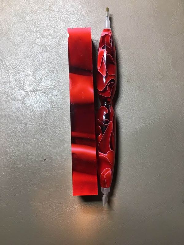 Ruby Water - Handcrafted Custom Diamond Painting Pen