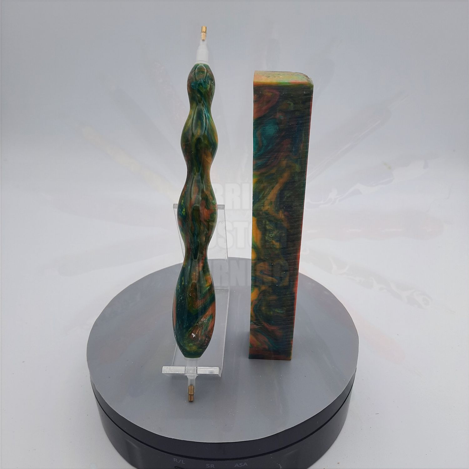 Peach Symphony Lava Explosion - Handcrafted Custom Diamond Painting Pen
