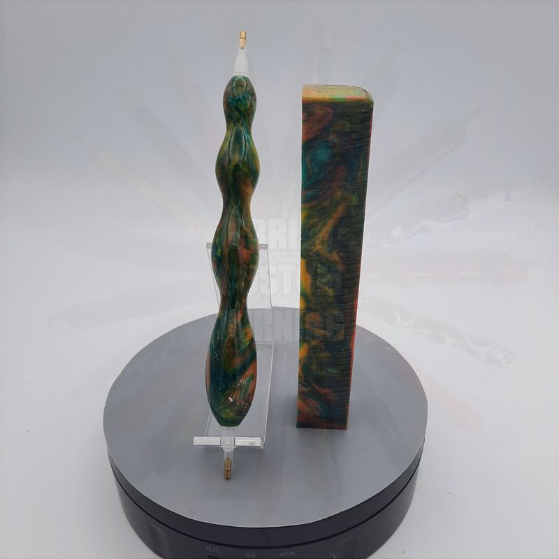 Peach Symphony Lava Explosion - Handcrafted Custom Diamond Painting Pen