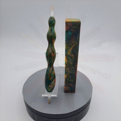 Peach Symphony Lava Explosion - Handcrafted Custom Diamond Painting Pen