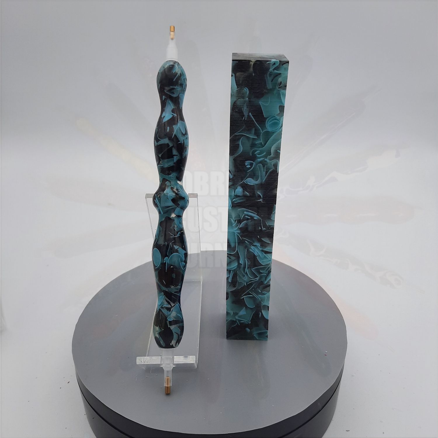 Sea Foam Black Coral Reef - Handcrafted Custom Diamond Painting Pen