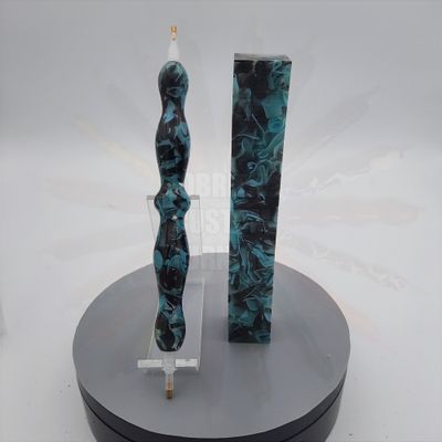 Sea Foam Black Coral Reef - Handcrafted Custom Diamond Painting Pen