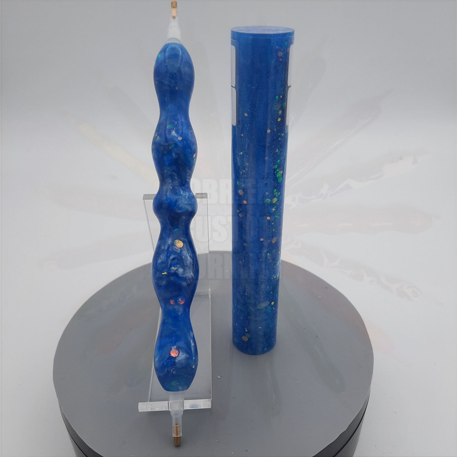 Shades of Blue Glitter - Handcrafted Custom Diamond Painting Pen