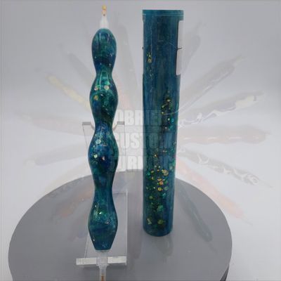 Shades of Teal Glitter - Handcrafted Custom Diamond Painting Pen