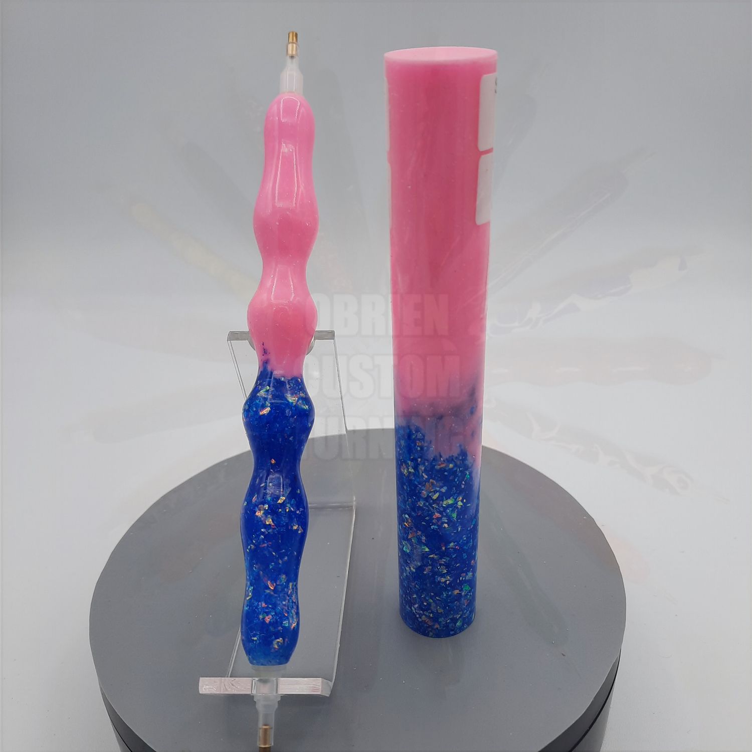 Solid Mutations Pink / Sapphire Dreams Glitter - Handcrafted Custom Diamond Painting Pen