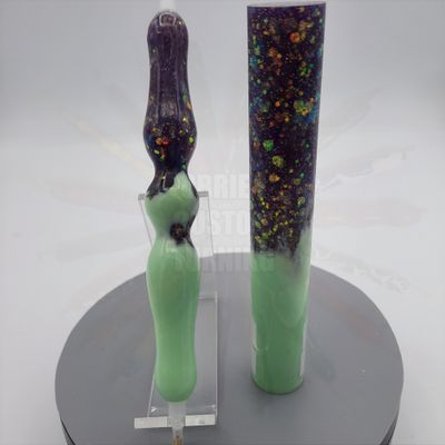 Solid Mutations Seafoam / Curtsy Glitter - Handcrafted Custom Diamond Painting Pen