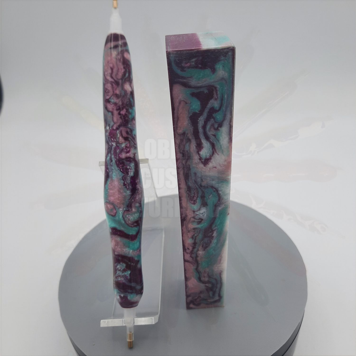 Sugar Orchid Glitter Swirl - Handcrafted Custom Diamond Painting Pen