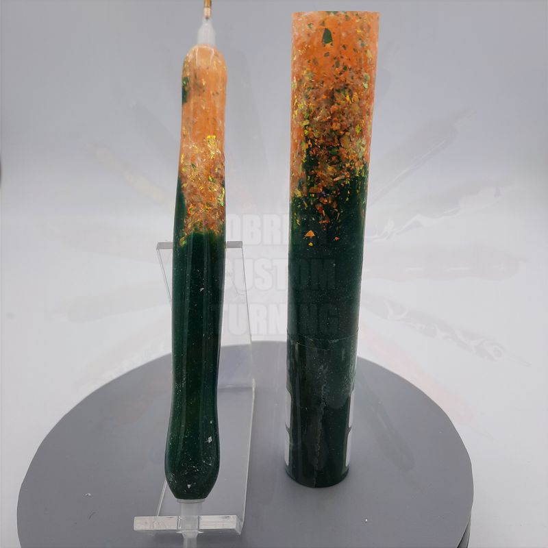 Custom Diamond Painting Pen - Thermal Mutations Green to Blue / Clementine Glitter