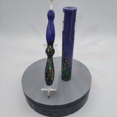 Custom Diamond Painting Pen - Thermal Mutations Purple to Blue / Falcon Glitter